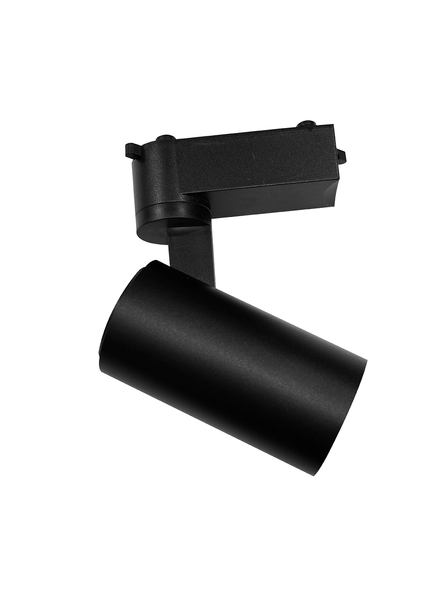 Foco Riel Monofásico LED 30W 3000K Luz Cálida Negro 1