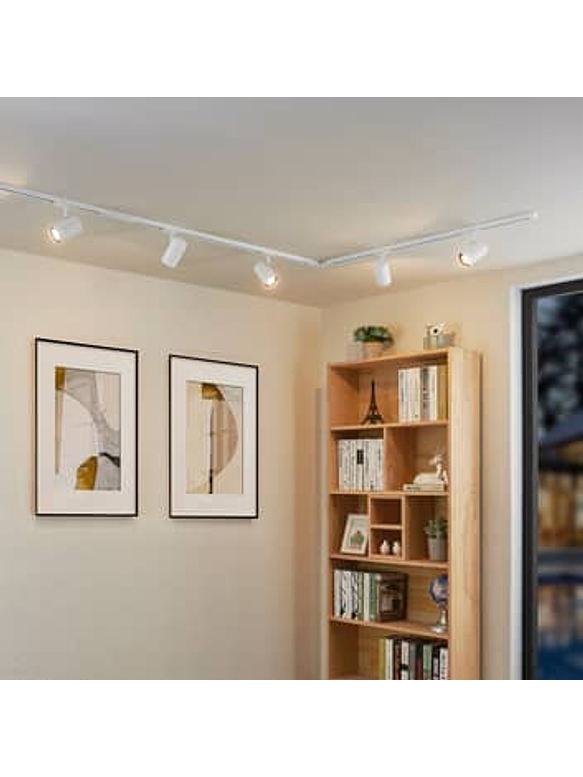 Conector Riel Monofásico L Blanco  2