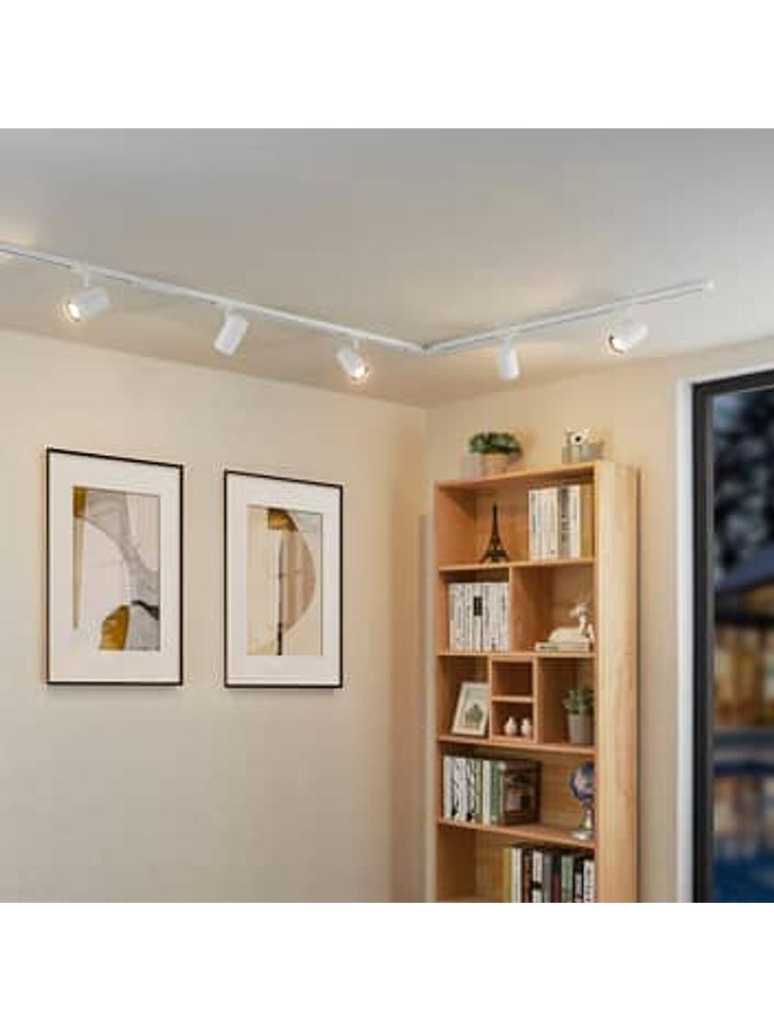 Conector Riel Monofásico L Blanco  2