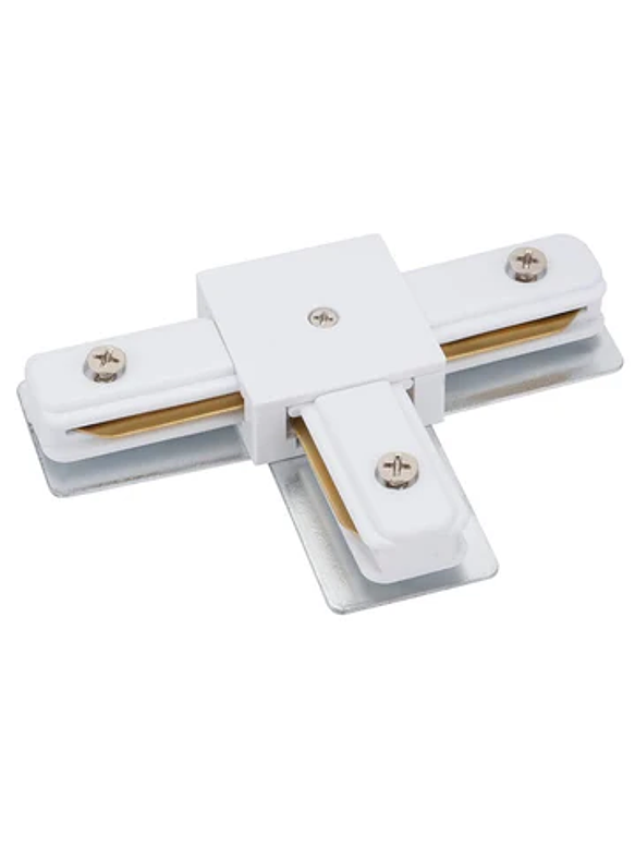 Conector Riel Monofásico T Blanco  1