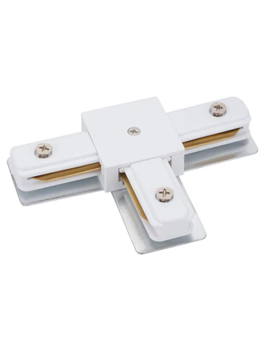 Conector Riel Monofásico T Blanco  1