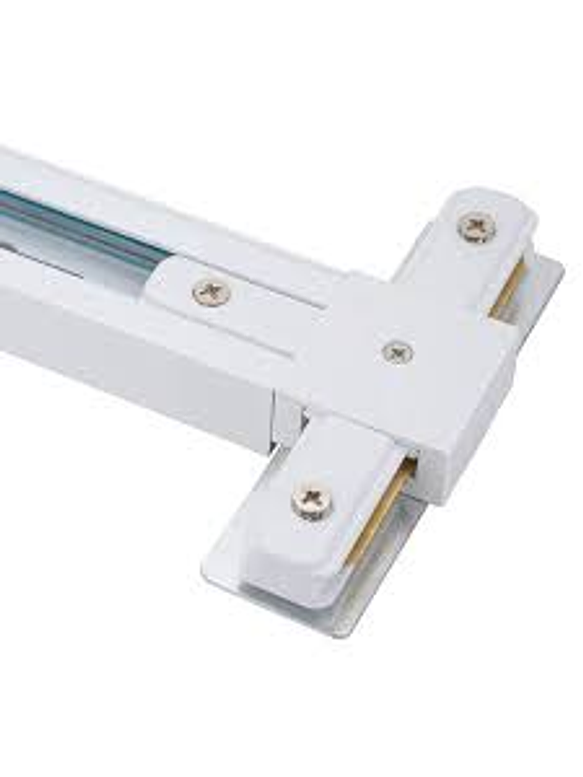 Conector Riel Monofásico T Blanco  2