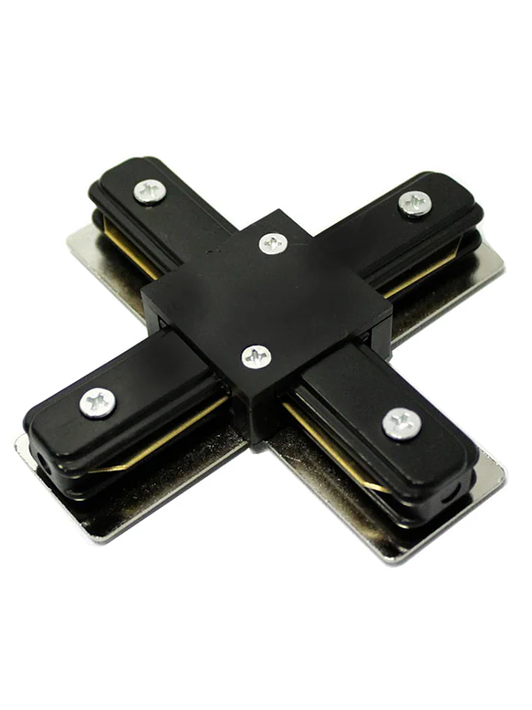 Conector Riel Monofásico X Negro 1