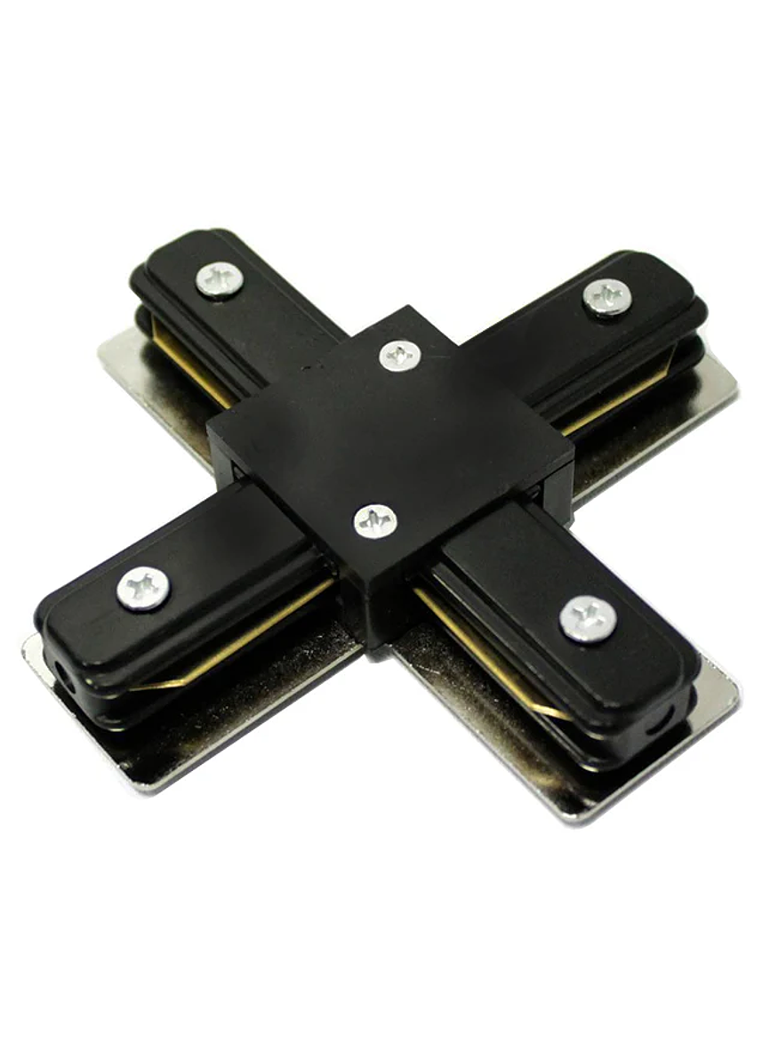 Conector Riel Monofásico X Negro 1