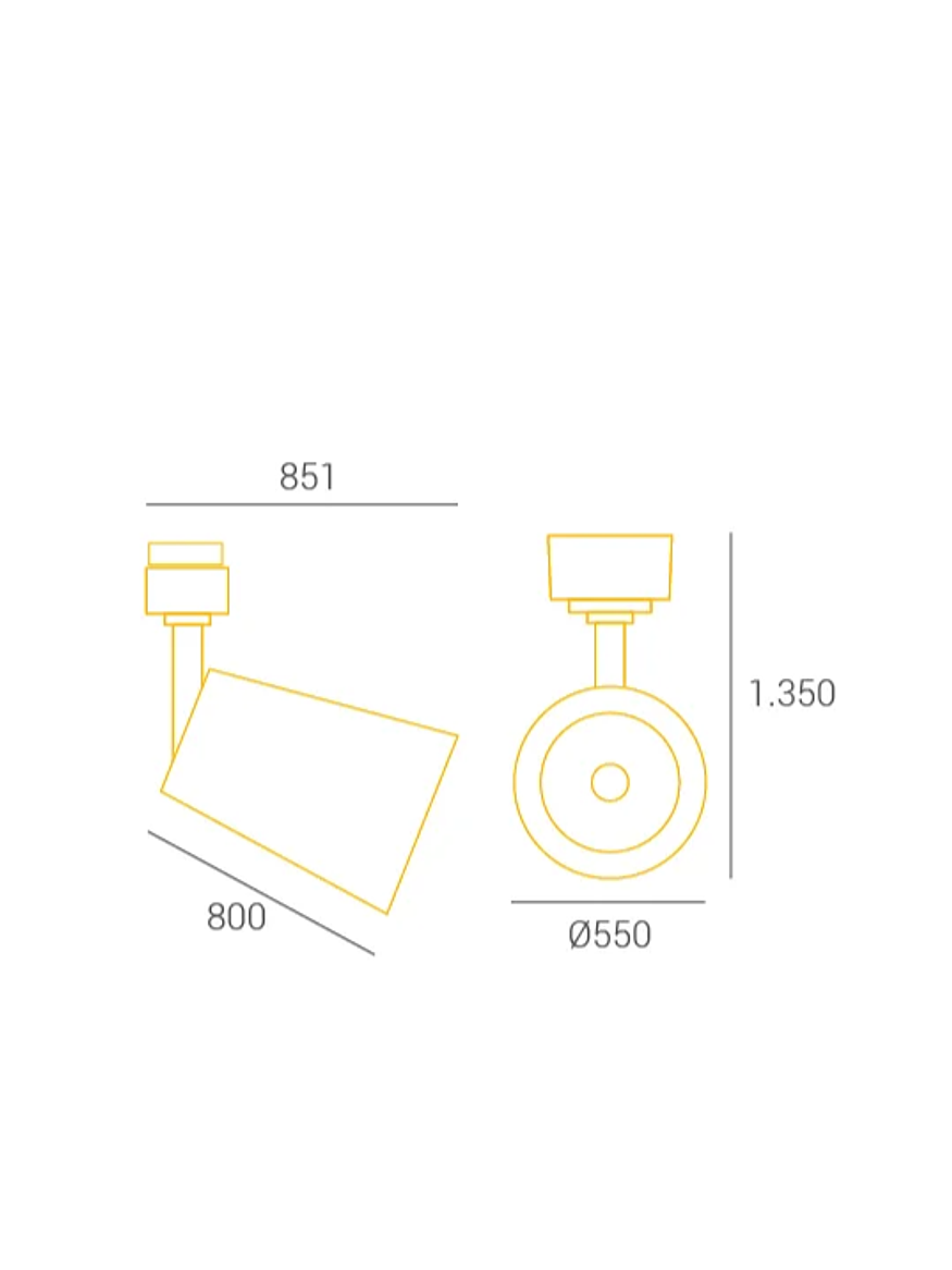 Foco Basic Riel Monofásico GU10 Negro  2