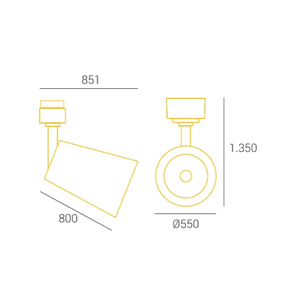 Foco Basic Riel Monofásico GU10 Blanco 
