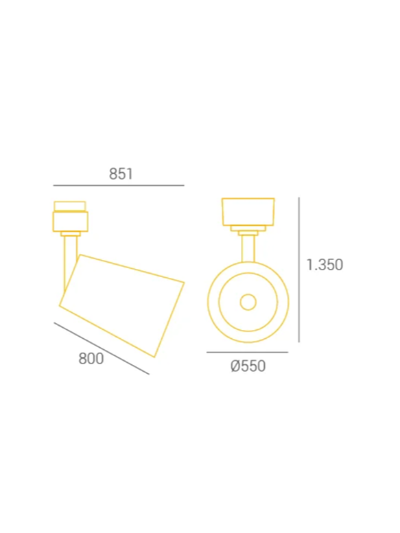 Foco Basic Riel Monofásico GU10 Blanco  2