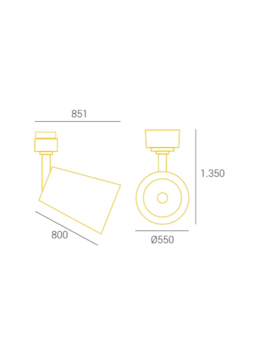 Foco Basic Riel Monofásico GU10 Blanco  2