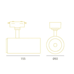Foco LC Riel Monofásico GU10 Blanco 