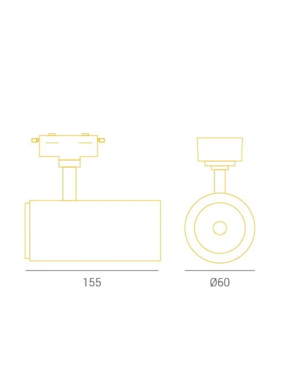 Foco LC Riel Monofásico GU10 Blanco  2