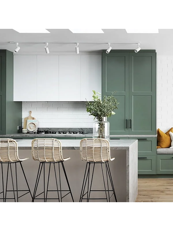 Foco LC Riel Monofásico GU10 Blanco  3