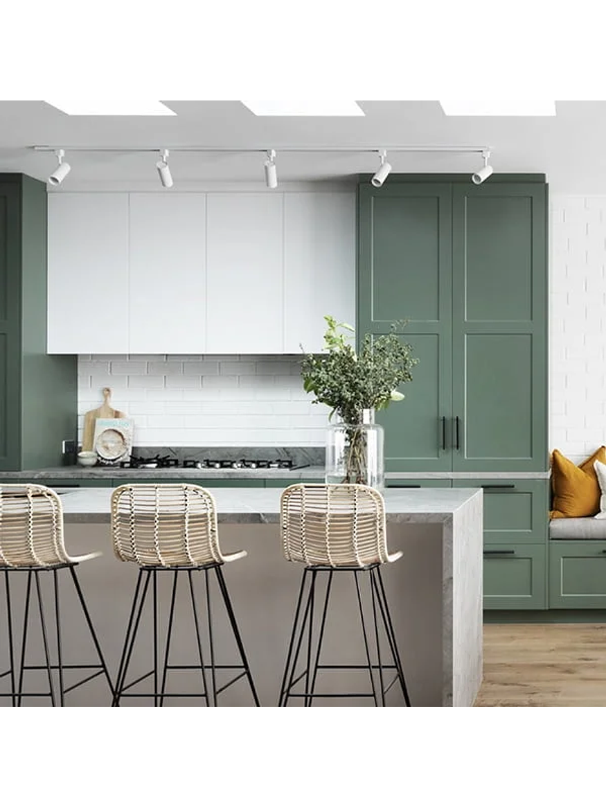 Foco LC Riel Monofásico GU10 Blanco  3