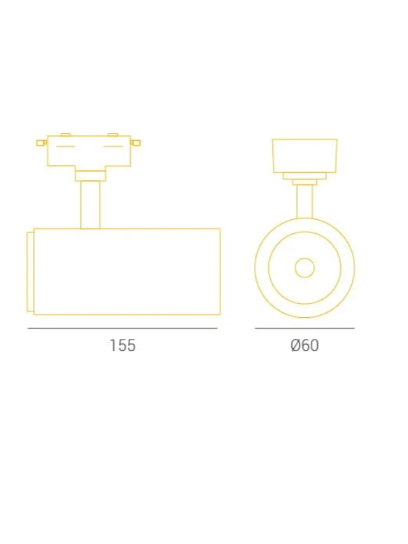 Foco LC Riel Monofásico GU10 Negro 2