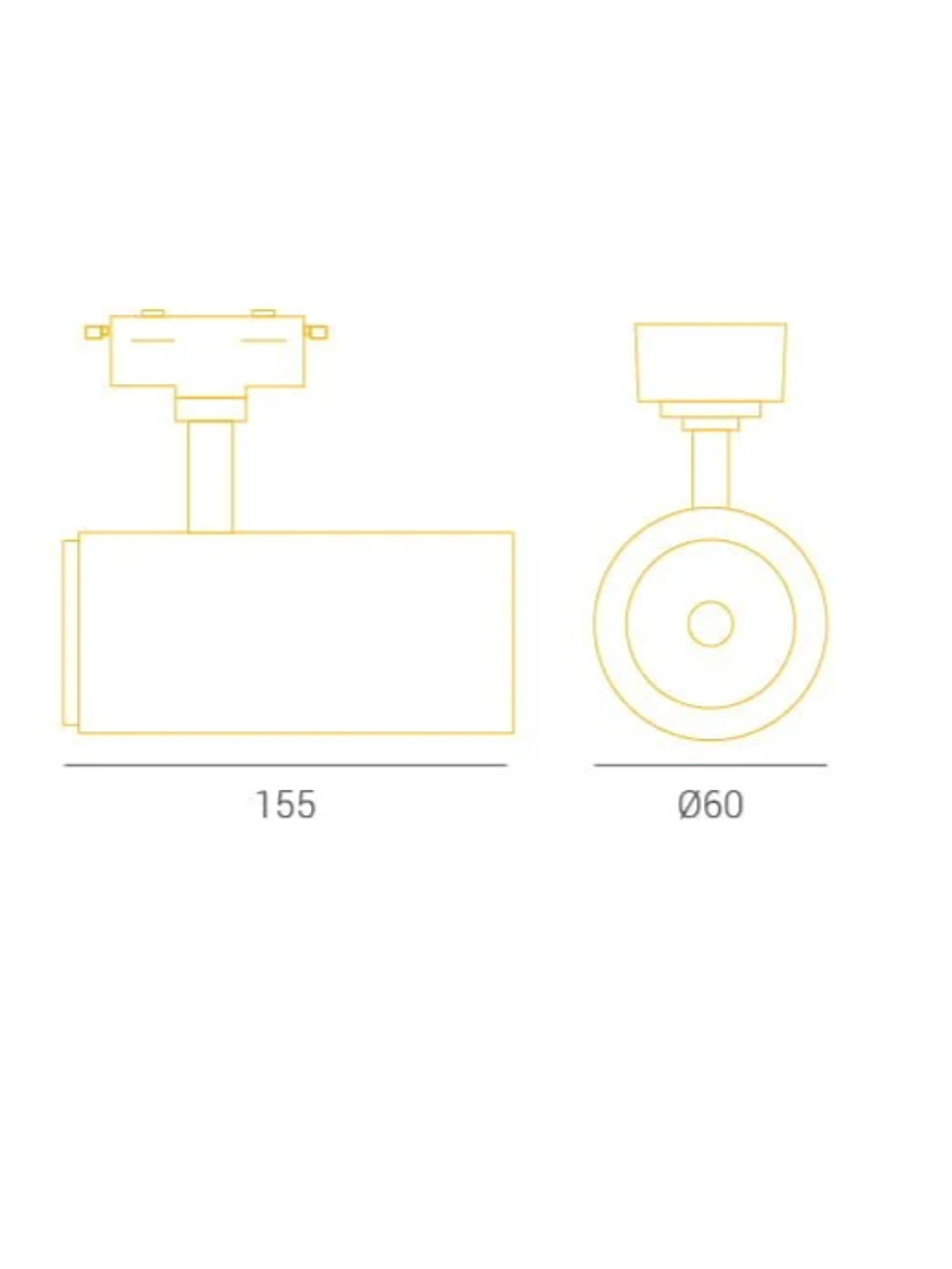 Foco LC Riel Monofásico GU10 Negro 2