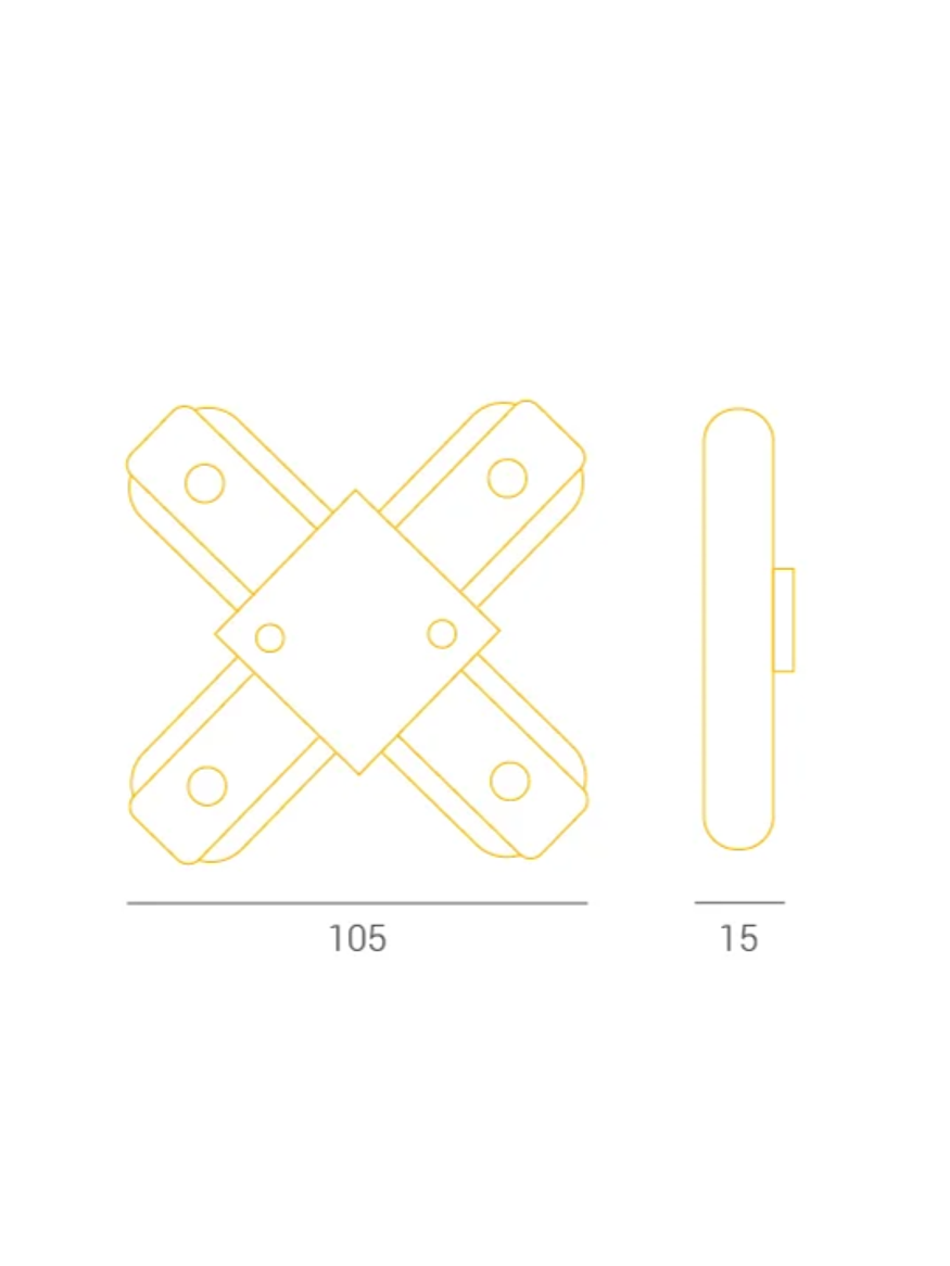 Conector Riel Monofásico X Blanco 2