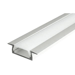 PERFIL ALUMINIO RECTANGULAR EMBUTIDO PARA CINTA LED 2 metros