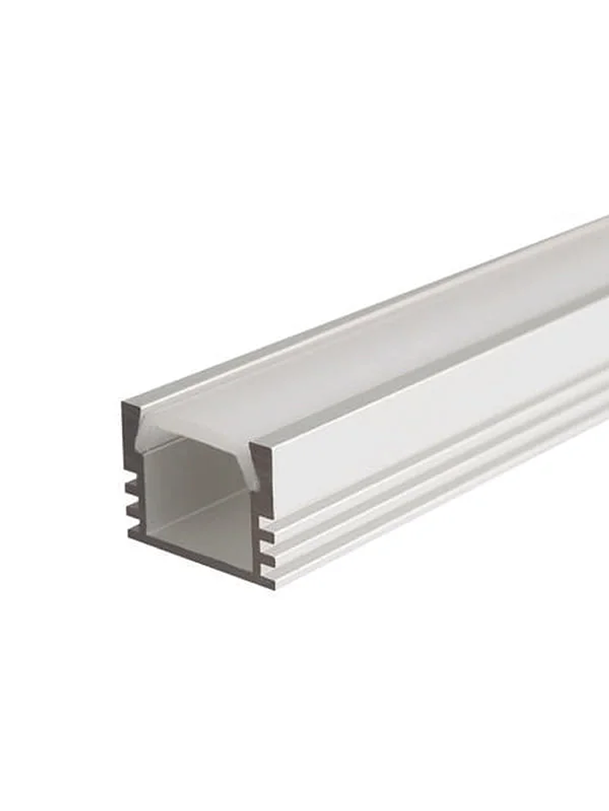 PERFIL ALUMINIO RECTANGULAR SOBREPUESTO PARA CINTA LED 3 metros 1