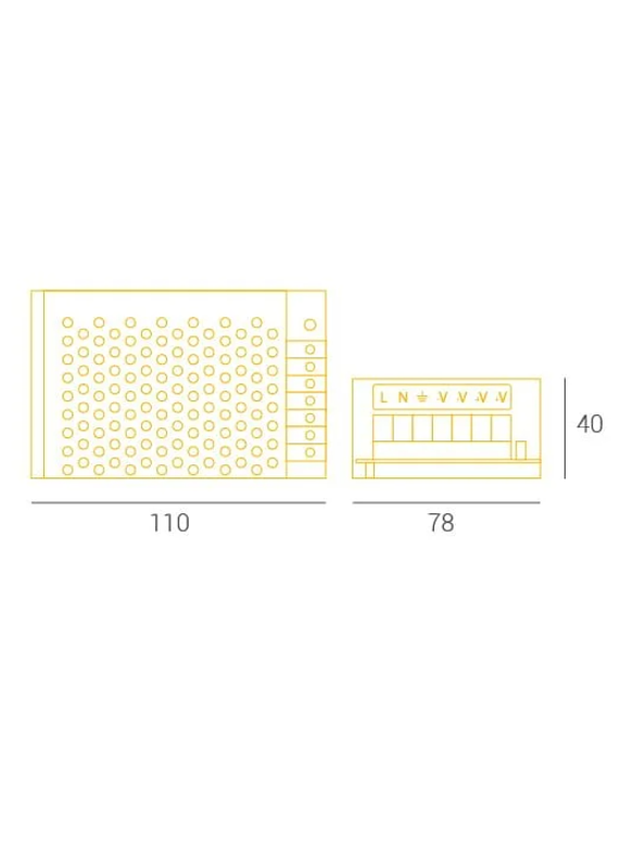 Fuente de Poder 60W IP20 12V 5A 3