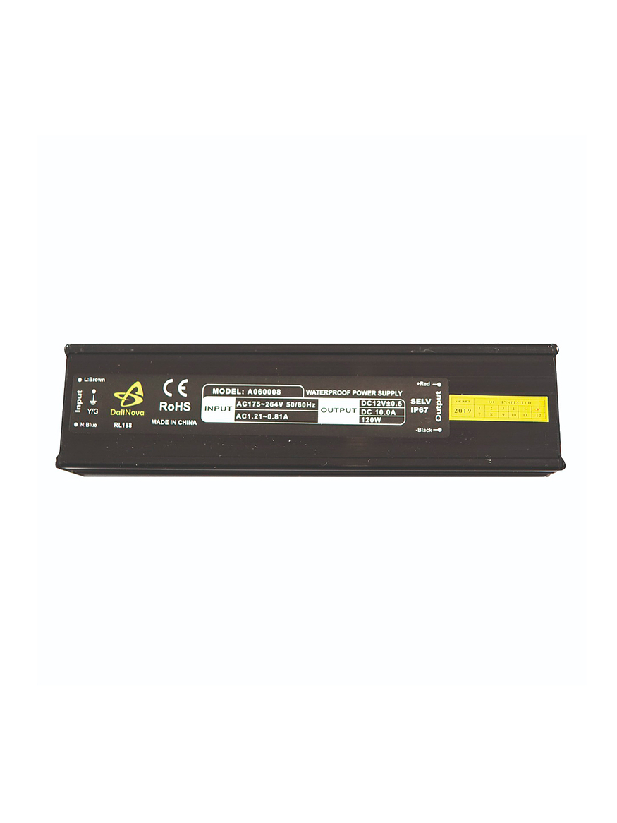 Fuente de Poder 120W IP67 12V 10A 1