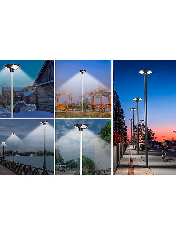 Alumbrado Publico Pagoda SOLAR 150W Luz Fria C/Remoto IP65 4