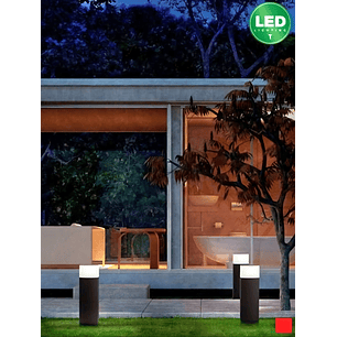 Bollard LED Exterior 9W 3000K IP65  Gris Oscuro