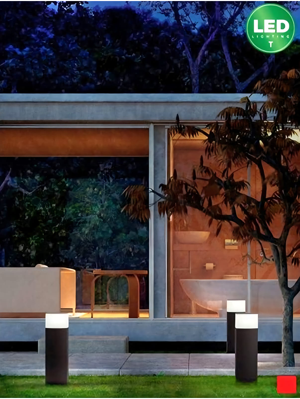 Bollard LED Roblan 9W 3000K IP65 Exterior – Gris Oscuro 2