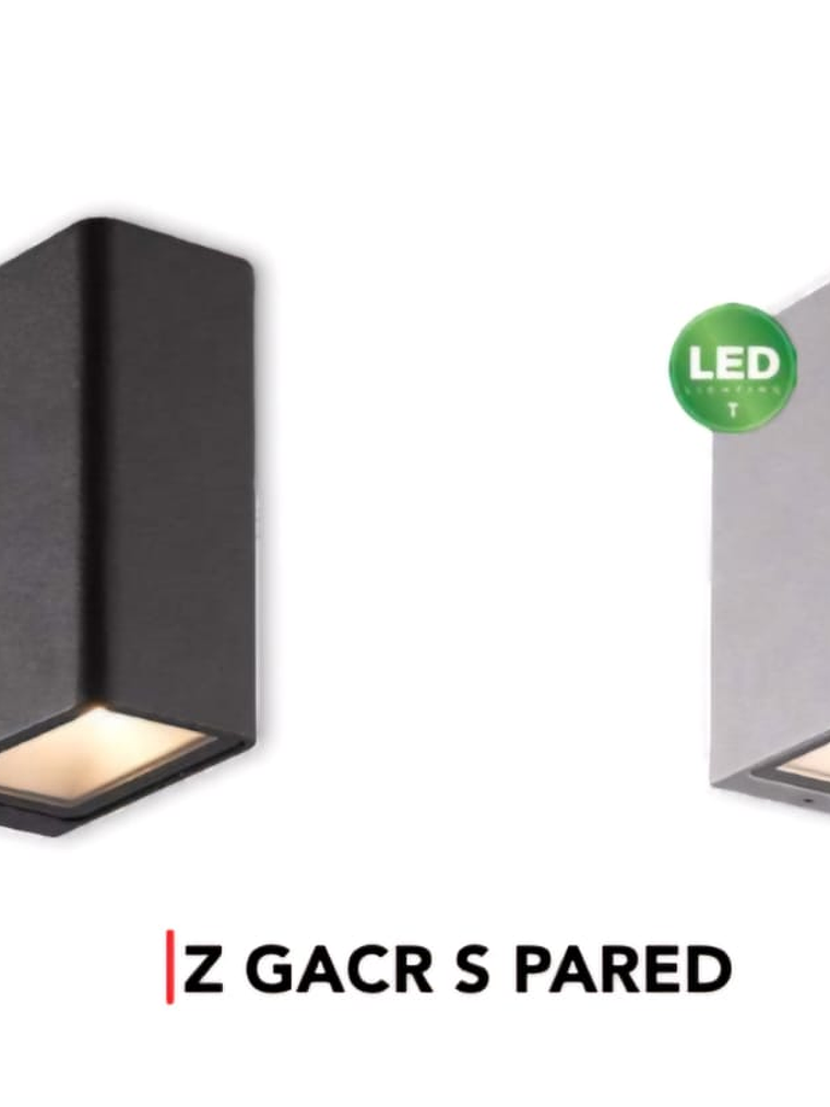 Aplique LED Exterior 2x6W CREE 3000K IP54 Plata 3