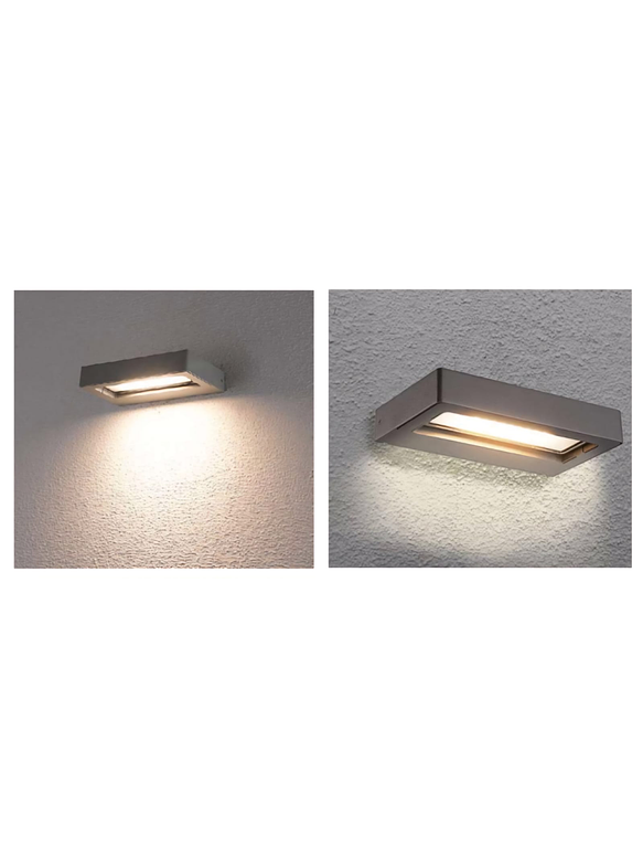 Aplique LED Exterior 11W Luz Cálida IP54 Plata 4