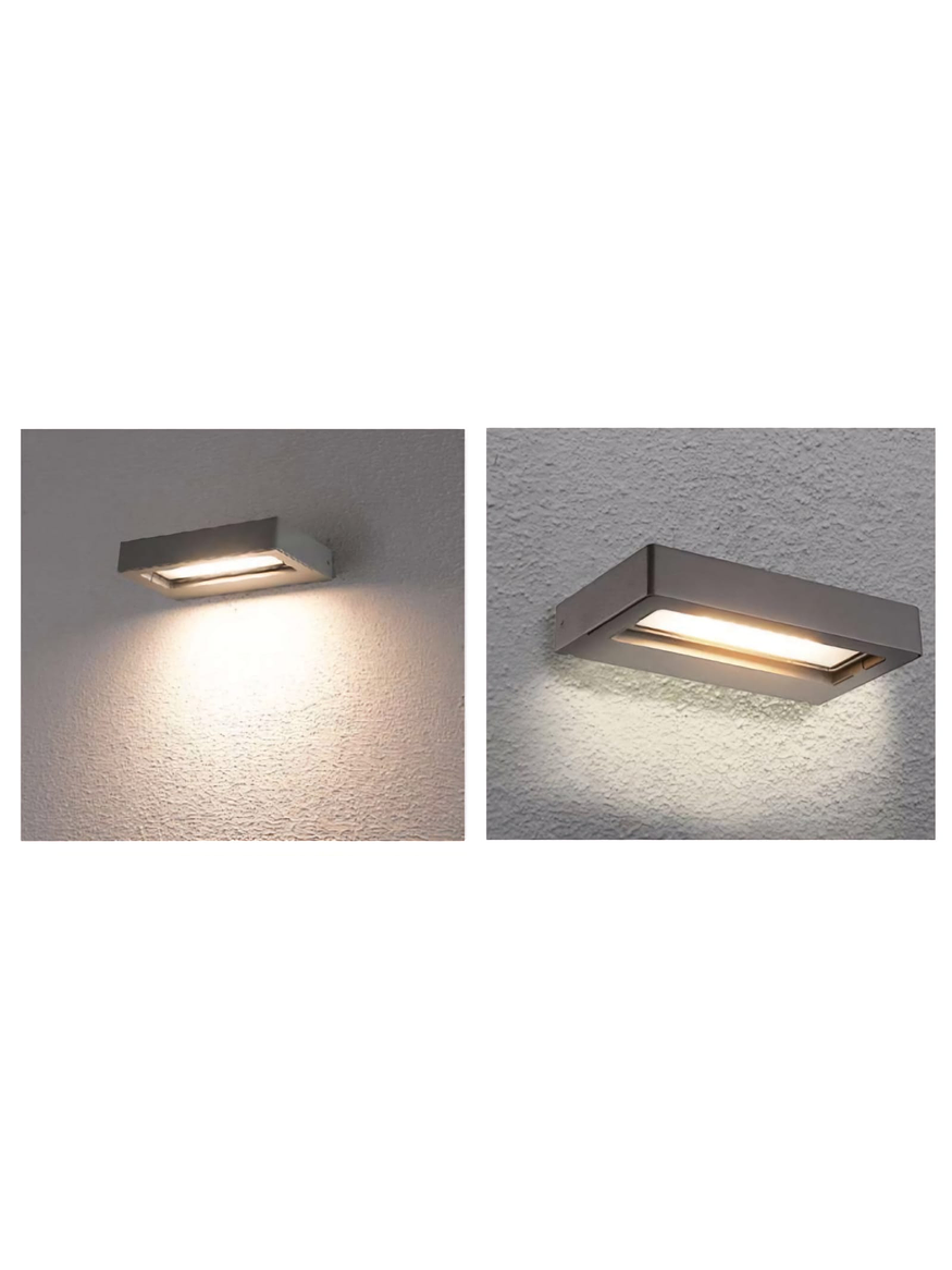 Aplique LED Exterior 11W Luz Cálida IP54 Plata 4