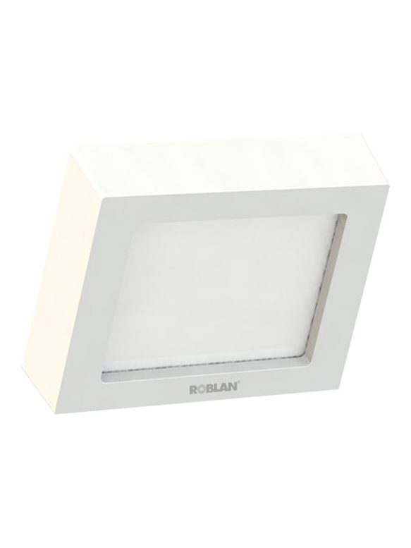 Plafón LED Cuadrado 18W Luz Cálida IP44 Blanco 1