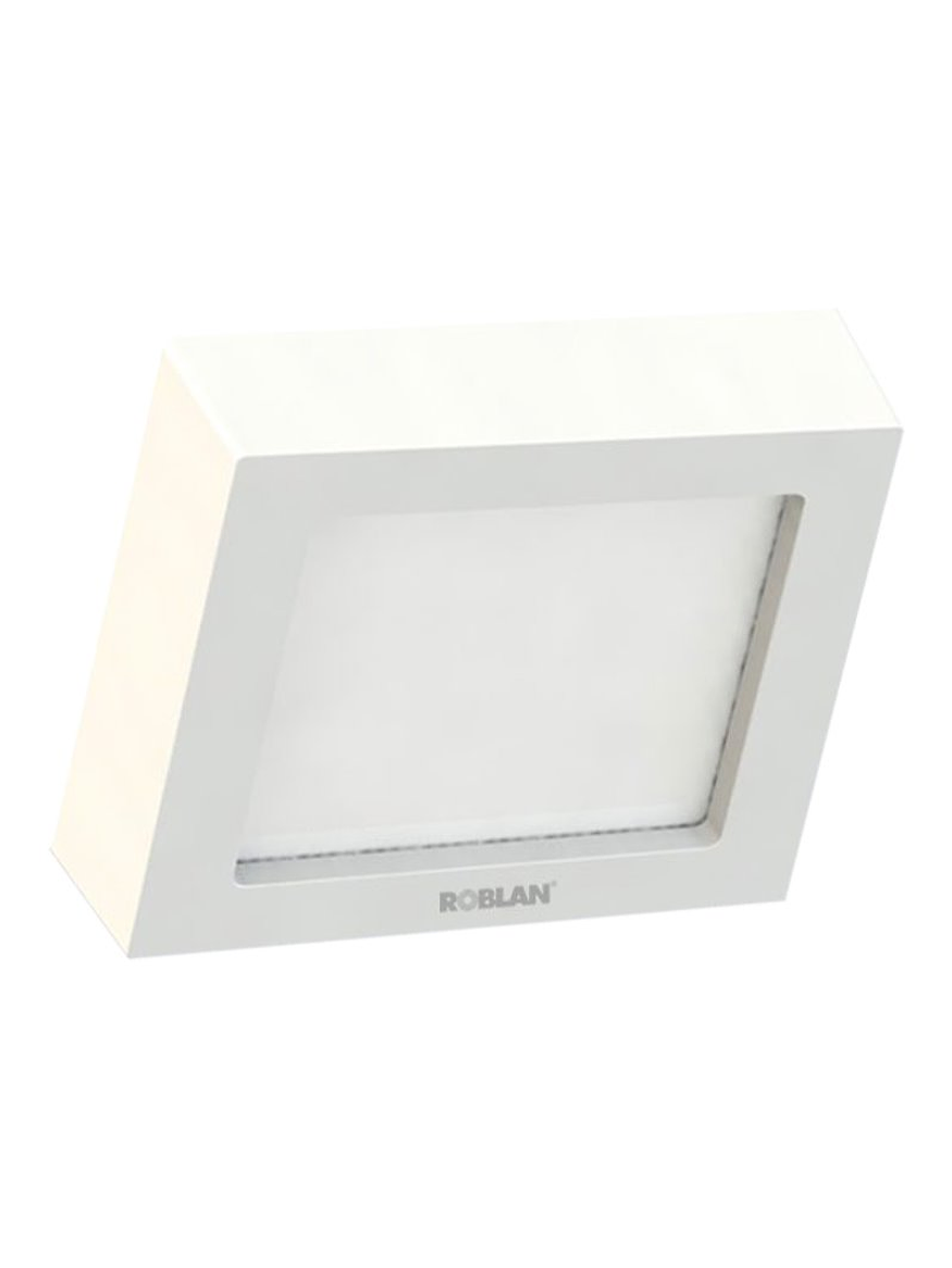 Plafón LED Cuadrado 18W Luz Cálida IP44 Blanco 1