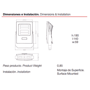 Proyector LED ROBLAN 30W 4100K IP65 Negro