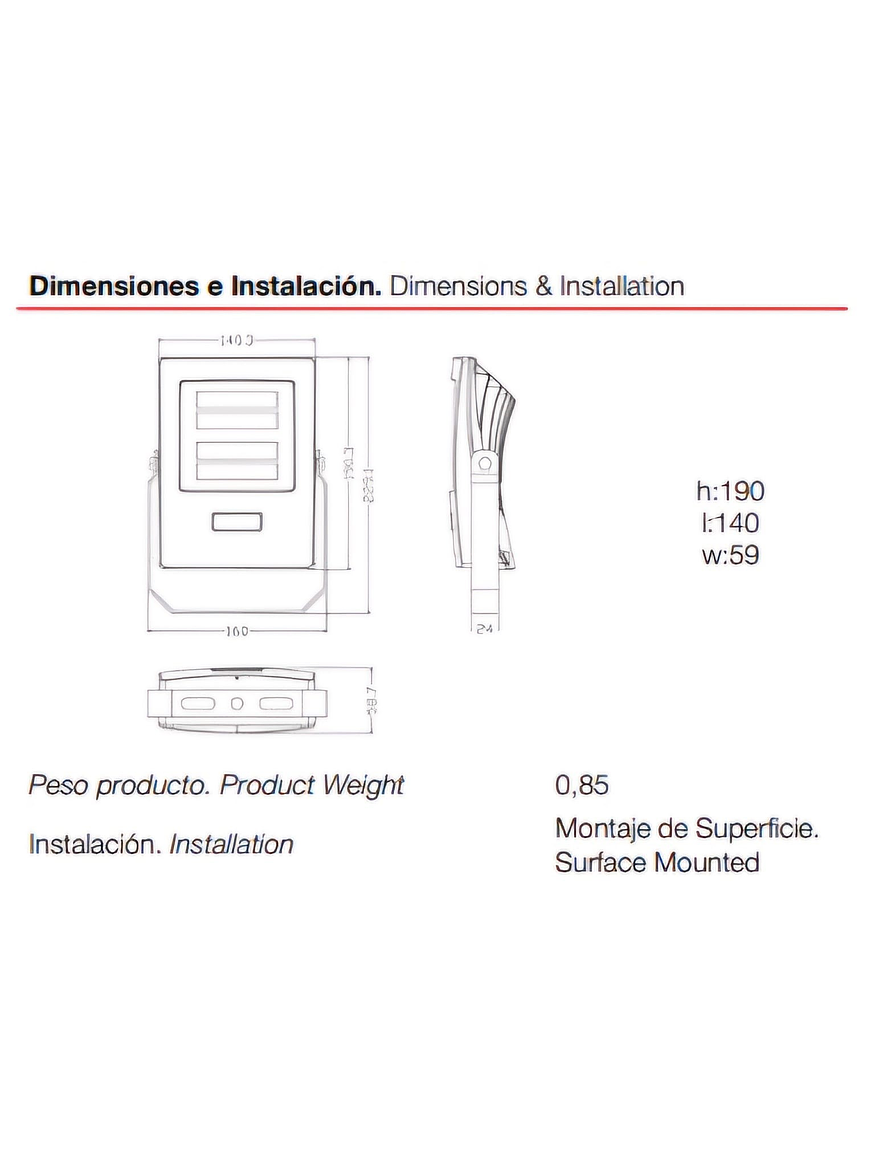 Proyector LED ROBLAN 30W 4100K IP65 Negro 2