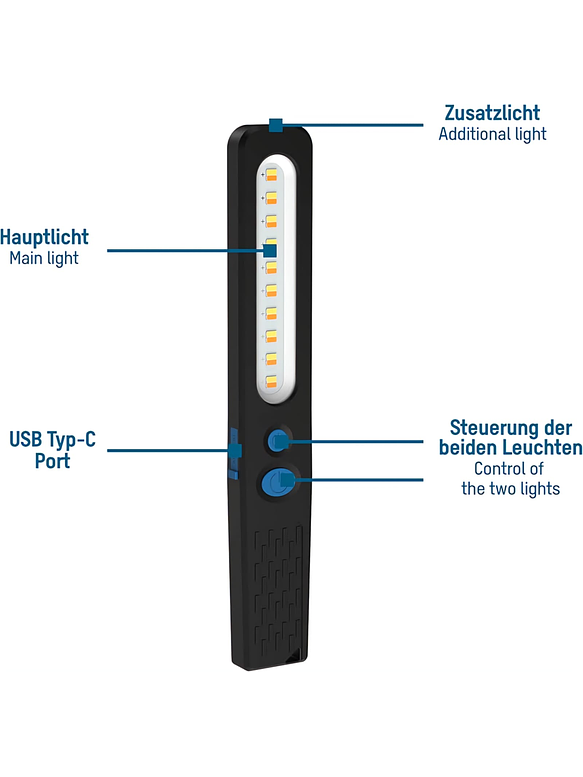 Linterna ROBLAN UV-C 270-280nm Germicida y Linterna 6000K 120lm 3