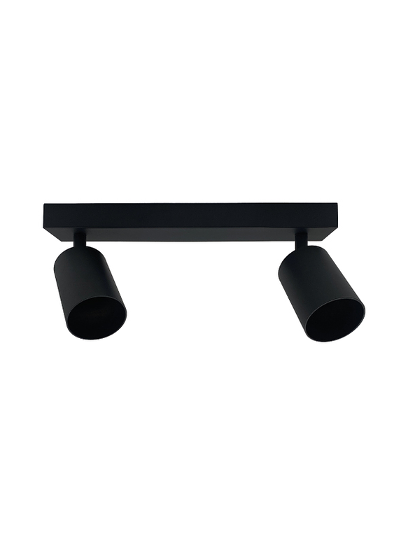 Foco Sobrepuesto Doble Cielo/ Muro GU10 Negro 1