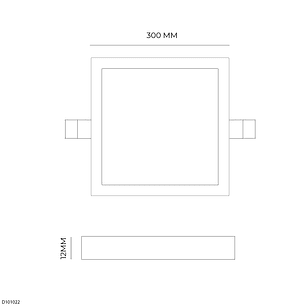 Embutido Slim LED Cuadrado 24W 4000K Luz Neutra