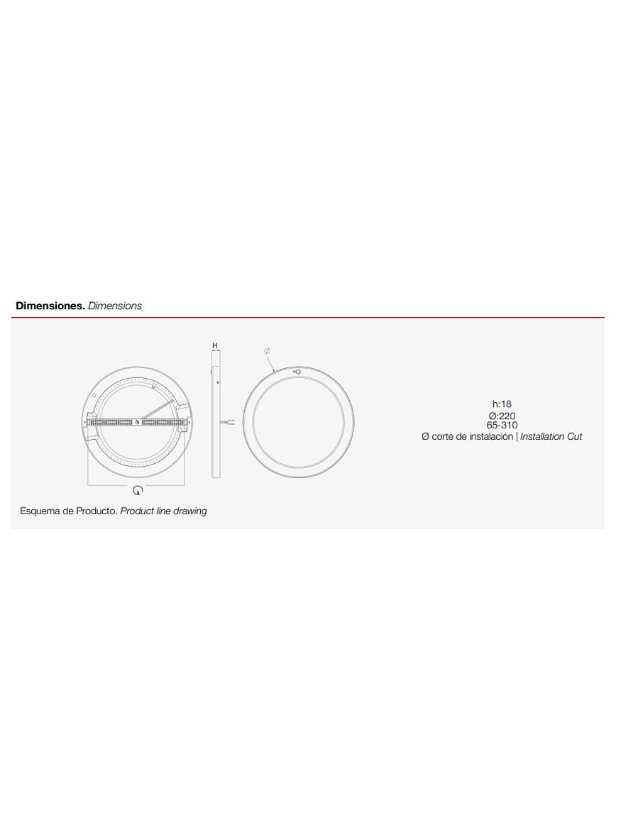 Embutido/Sobrepuesto Redondo LED 20W CCT c/Sensor 3