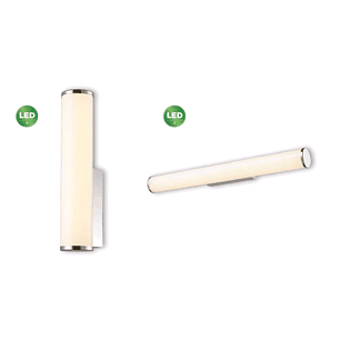 Aplique MINT pared baño 14W LED IP44 CCT 60cm Cromo