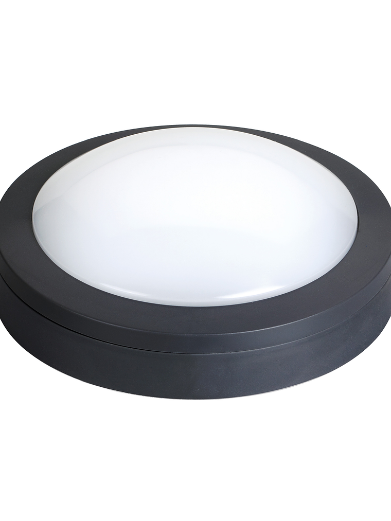 Plafón LED Redondo Negro 18W 4000K  IP65 23CM con Sensor 1