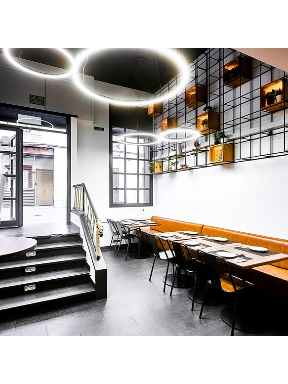 Luminaria Colgante Roblan VSET Circular 30W CCT 3000K/4000K/5700K Negro 60cm 2