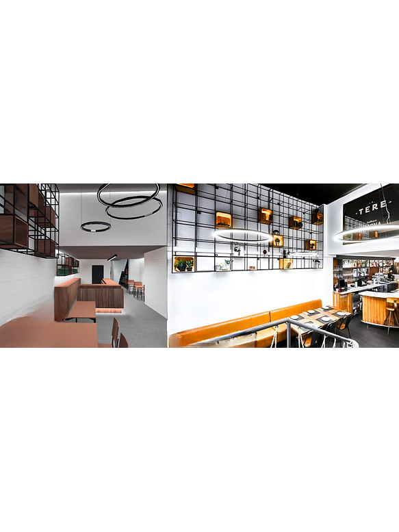 Luminaria Colgante Roblan VSET Circular 30W CCT 3000K/4000K/5700K Negro 60cm 4