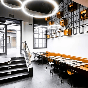 Luminaria Colgante Roblan VSET Circular 42W CCT Seleccionable Negro 90cm