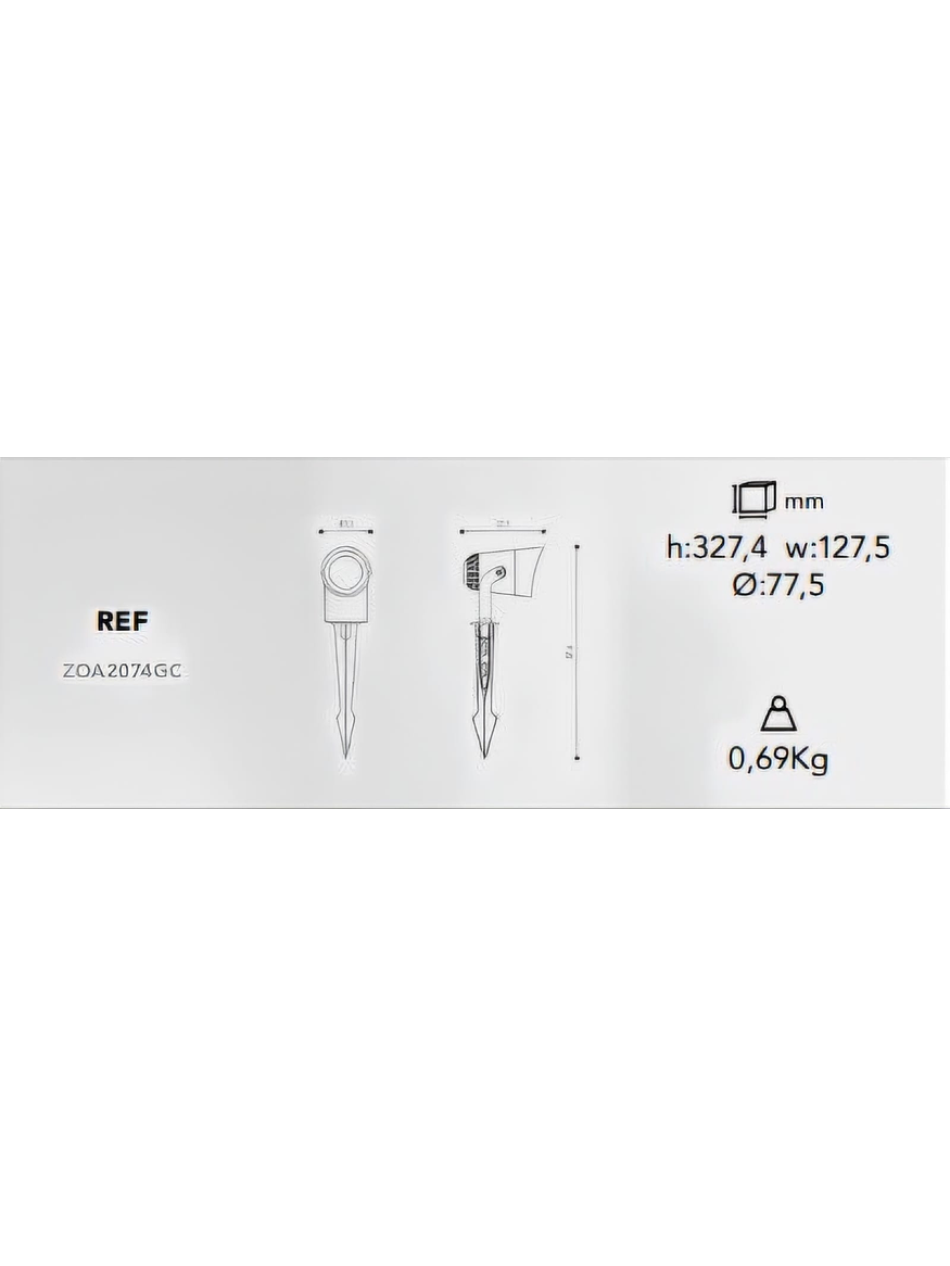 Estaca LED Roblan 4,7W Luz Cálida IP65 Gris Oscuro 5
