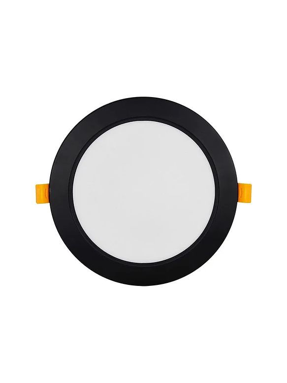 Panel Slim Embutido Redondo 18W 3000W IP54 Borde Negro 1