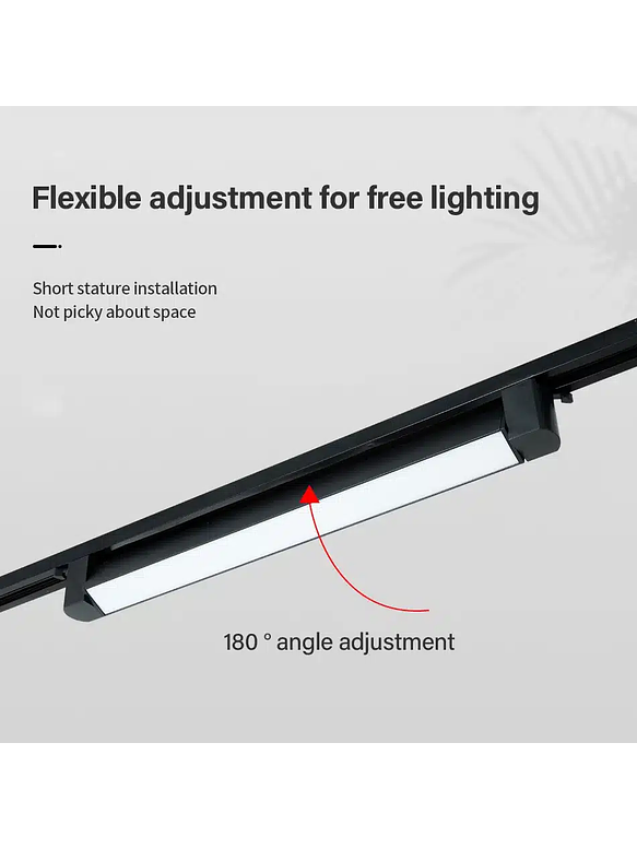 Foco Lineal  Riel Monofásico LED 30W 3000K Luz Cálida Negro  4