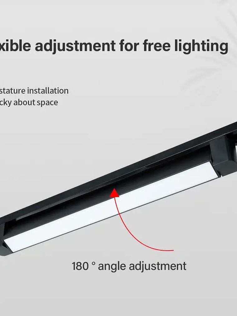 Foco Lineal  Riel Monofásico LED 30W 3000K Luz Cálida Negro  4