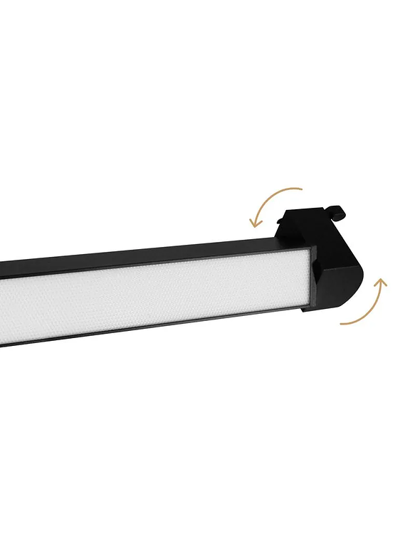 Foco Lineal  Riel Monofásico LED 30W 3000K Luz Cálida Negro  3