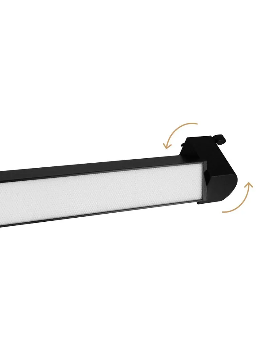Foco Lineal  Riel Monofásico LED 30W 3000K Luz Cálida Negro  3