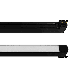 Foco Lineal  Riel Monofásico LED 30W 3000K Luz Cálida Negro 