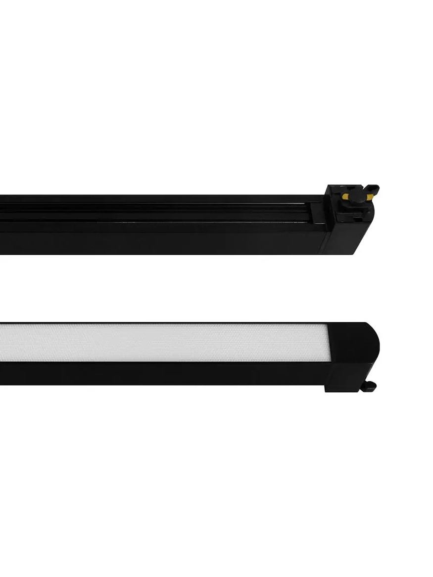 Foco Lineal  Riel Monofásico LED 30W 3000K Luz Cálida Negro  2